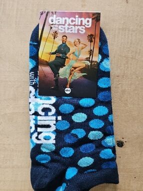 Polka Dot Crew Socks - Blue Dancing With The Stars
